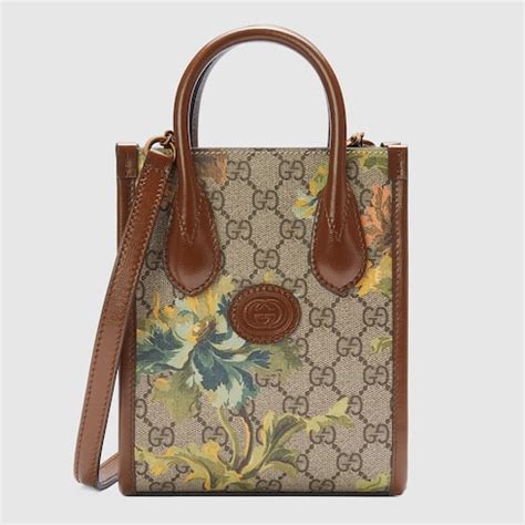 gucci carnation|Gucci GG carnation print mini tote bag.